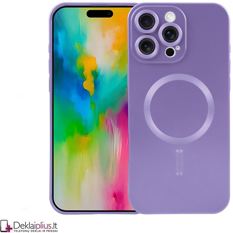 Švelnus silikoninis dėklas su magsafe - violetinis (Apple Iphone 16 Pro Max) Švelnus silikoninis dėklas su magsafe - violetinis (Apple Iphone 16 Pro Max)